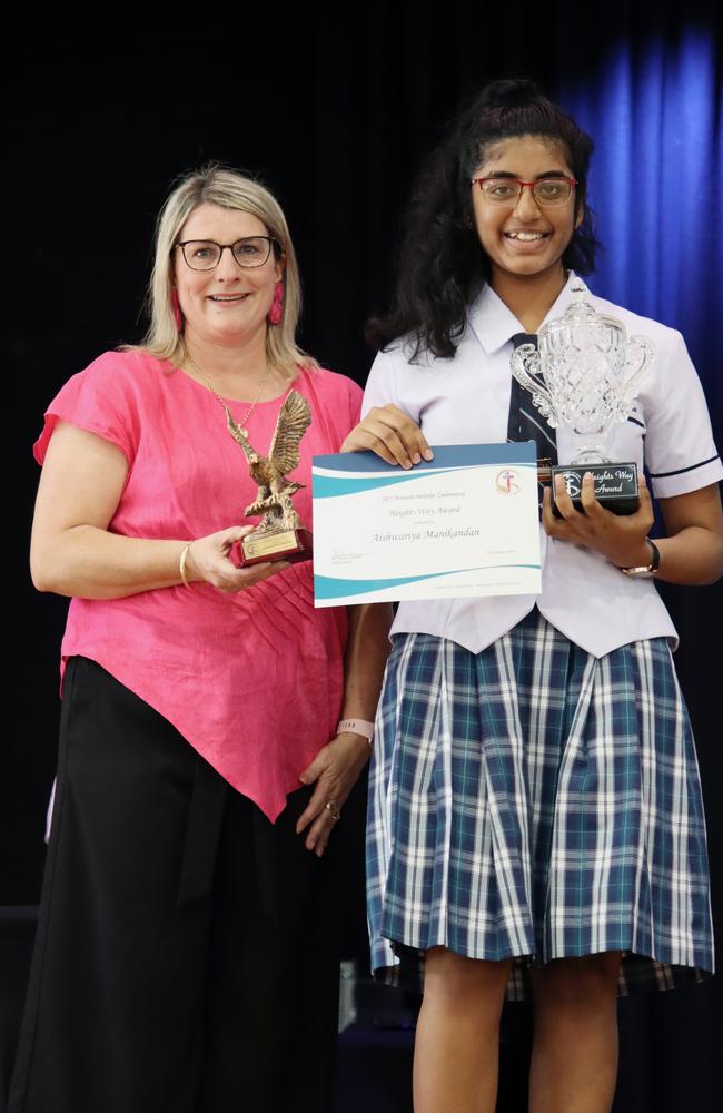 Aishwariya Manikandan presented with the Dumac Engineering The Heights Way Award