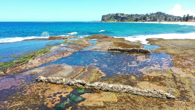 The remains of the third rock pool at Newport. Picture Manly Daily