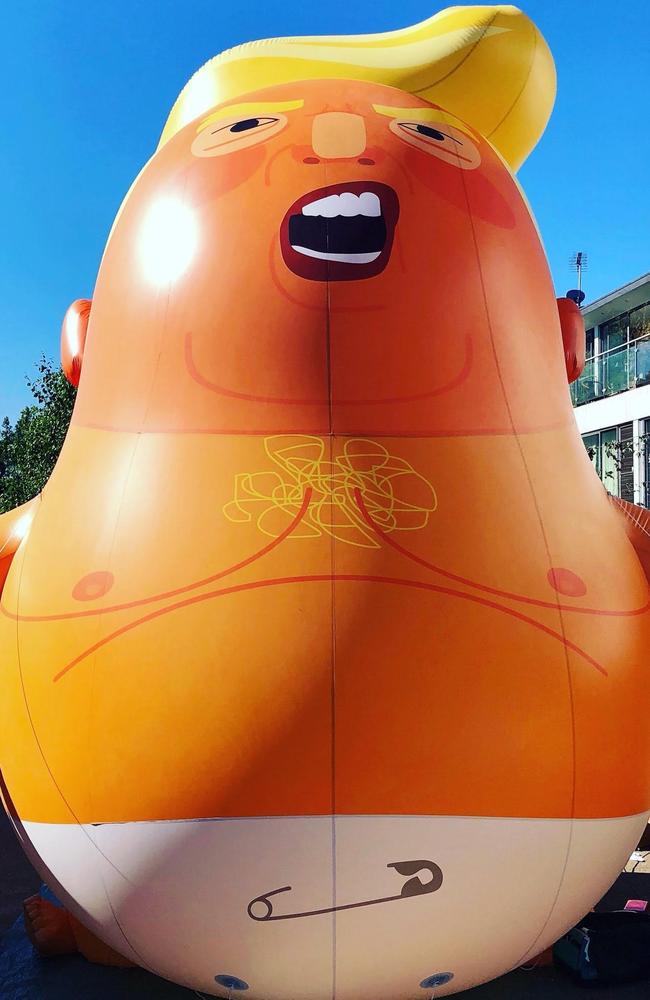 The “Trump Baby” blimp protesters want to fly above the British capital. Picture: Supplied