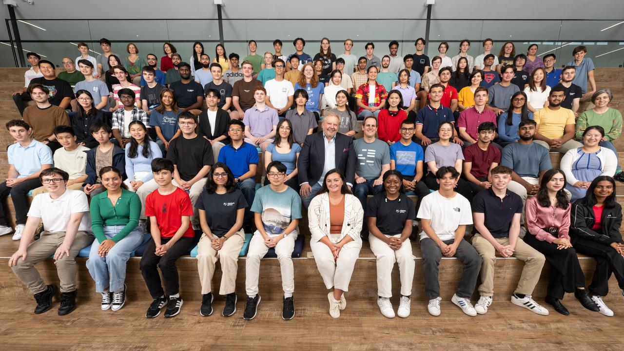 Richard White with this year's cohort of Earn & Learn students. He is doubling next year's intake.