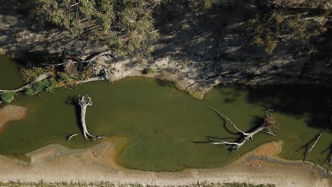 February 2019: Drought affected water levels on the Darling River. Picture: AAP