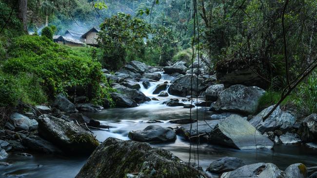 Templetons Village on the Kokoda Trek. Picture: Brad Fleet