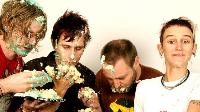 Birthday cake? The Jebs were always one of those bands who didn’t take themselves too seriously. Picture: Supplied.