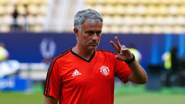 Manchester United's Portuguese coach Jose Mourinho.