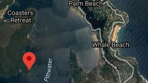 The boats collided just north of Longnose Point, Pittwater. Picture: Google Maps