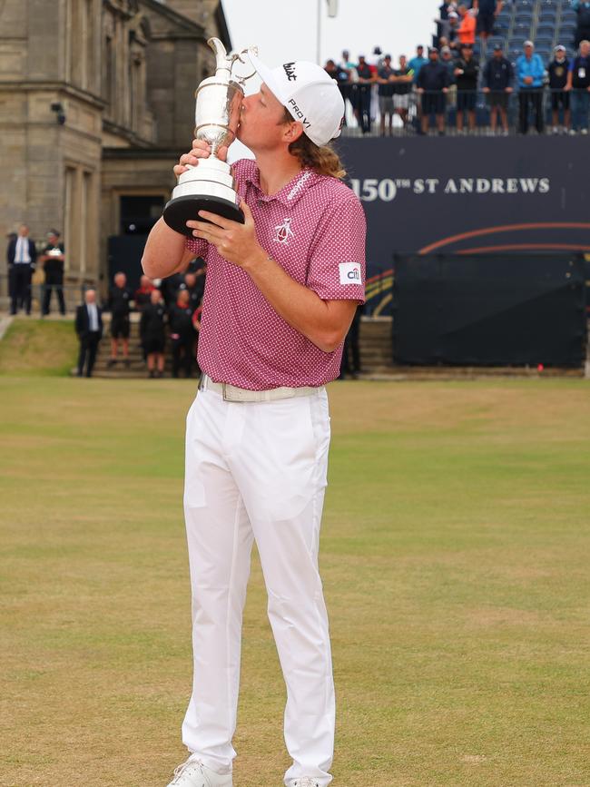 Cameron Smith won his maiden major trophy at St Andrews. (Photo by Kevin C. Cox/Getty Images)