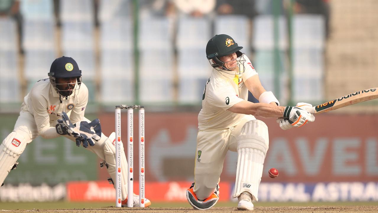 DELHI, INDIA – FEBRUARY 19: Steve Smith of Australia is out LBW by Ravichandran Ashwin of India during day three of the Second Test match in the series between India and Australia at Arun Jaitley Stadium on February 19, 2023 in Delhi, India. (Photo by Robert Cianflone/Getty Images)