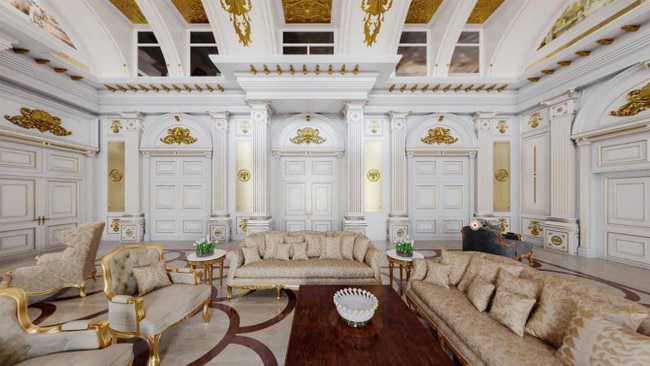 Artists impression inside the Black Sea palace. Picture: Alexei Navalny/Youtube