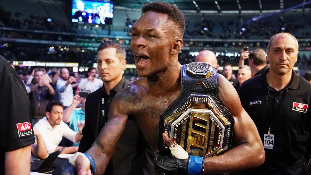 Israel Adesanya is confident of another win. (AAP Image/Michael Dodge)