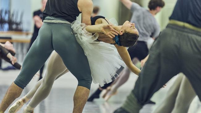 Dancers are put through their paces at the Australian Ballet. Picture: Cameron Grayson