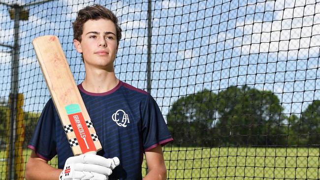 Junior Sunshine Coast teenager Alex Procopis who has been selected to represent Queensland at the National Cricket Championships. Picture: Patrick Woods.