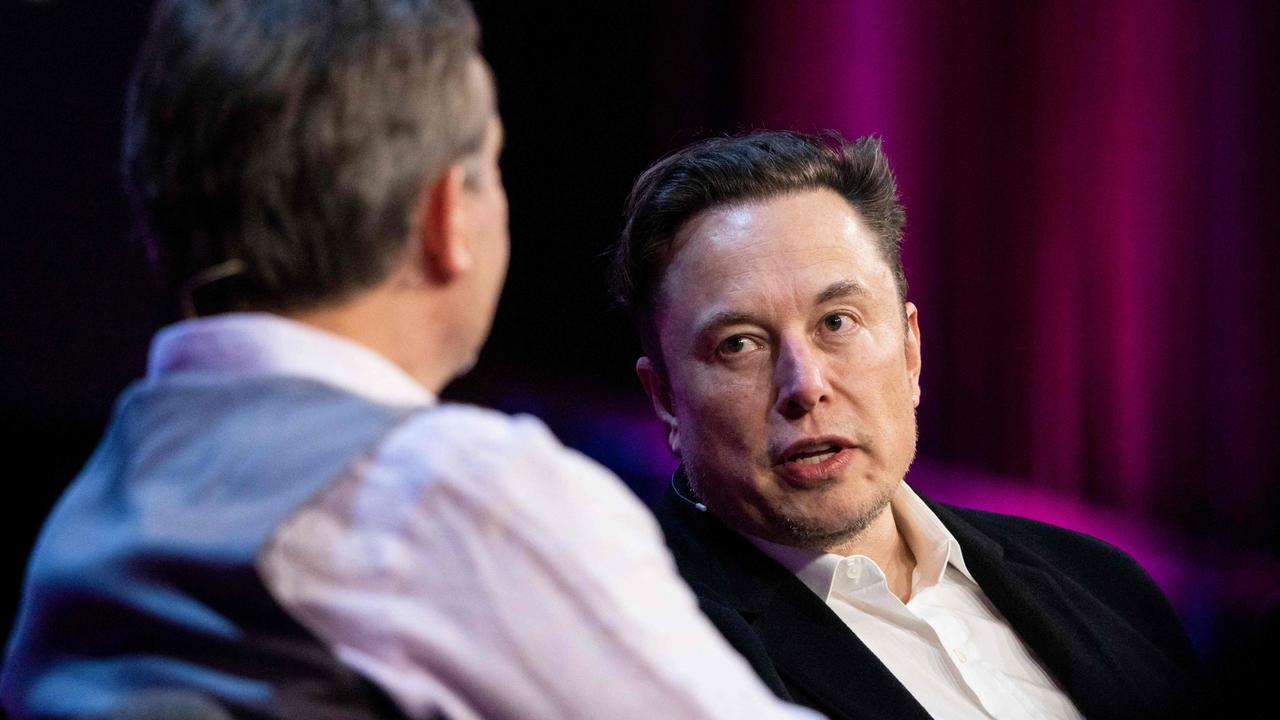 Twitter staff are worried about the takeover by Elon Musk, pictured speaking during an interview with head of TED Chris Anderson. Picture: AFP