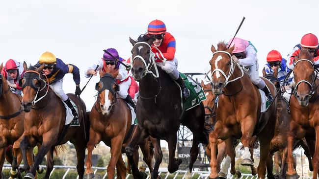 Verry Elleegant wins the 2020 Turnbull Stakes. Picture: Pat Scala–Racing Photos via Getty Images