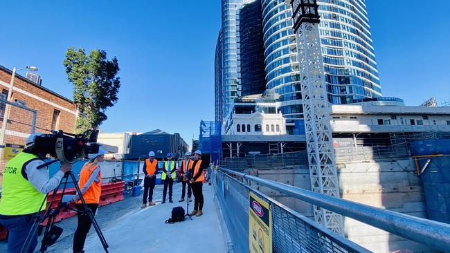 Frasers Property Australia has commenced the next phase of construction of the 25-storey Brunswick &amp; Co, Build-to-Rent development in Fortitude Valley. Picture: Sophie Foster.