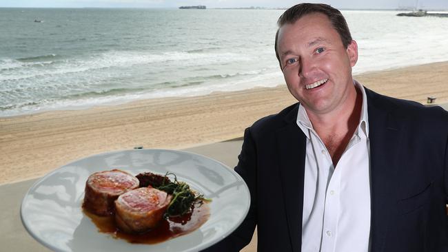 Will at The Stokehouse in St Kilda with their Gundagai lamb dish. Picture: Yuri Kouzmin