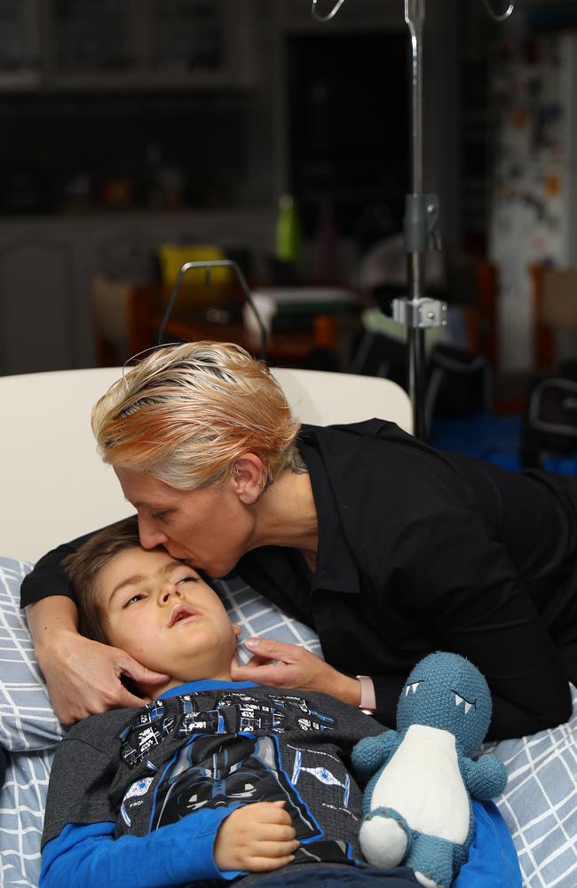 Simone Leembruggen with her son Raffael. Picture: Alison Wynd