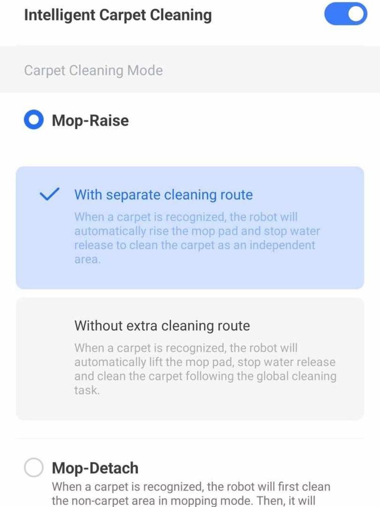 Adjust the settings for a longer deep clean or fast and efficient sweep. Picture: Tahnee-Jae Lopez-Vito/news.com.au.
