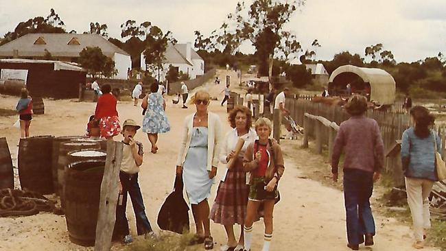 Old Sydney Town in the 1980s was packed with visitors and school groups.