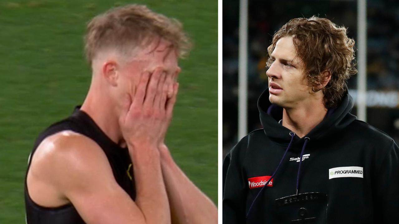 Noah Cumberland's horror moment and Nat Fyfe's injury blow.