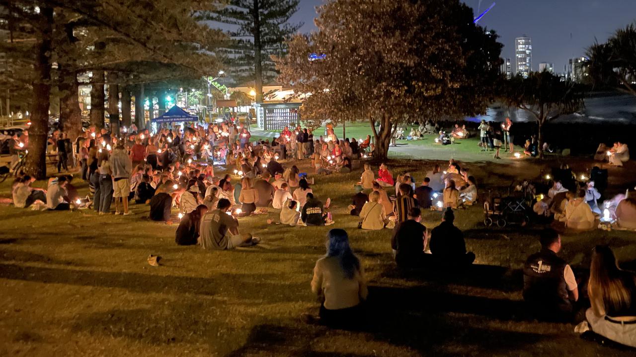 A sea of lights for Cameron Duc at John Laws Park.