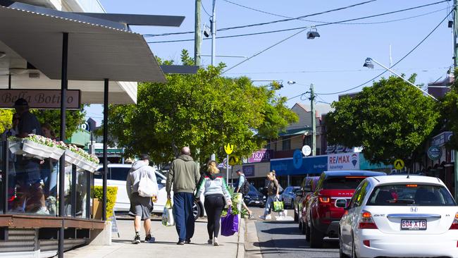 Residents walking in Cambridge St in Manly, which has previously been a ghost town during COVID-19. Picture: Renae Droop