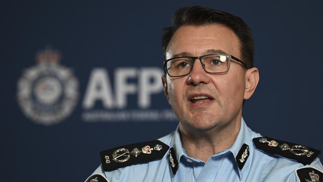 Australian Federal Police Commissioner Reece Kershaw says meetings will be held with Russian law enforcement about bringing cyber criminals to justice. Picture: NCA NewsWire