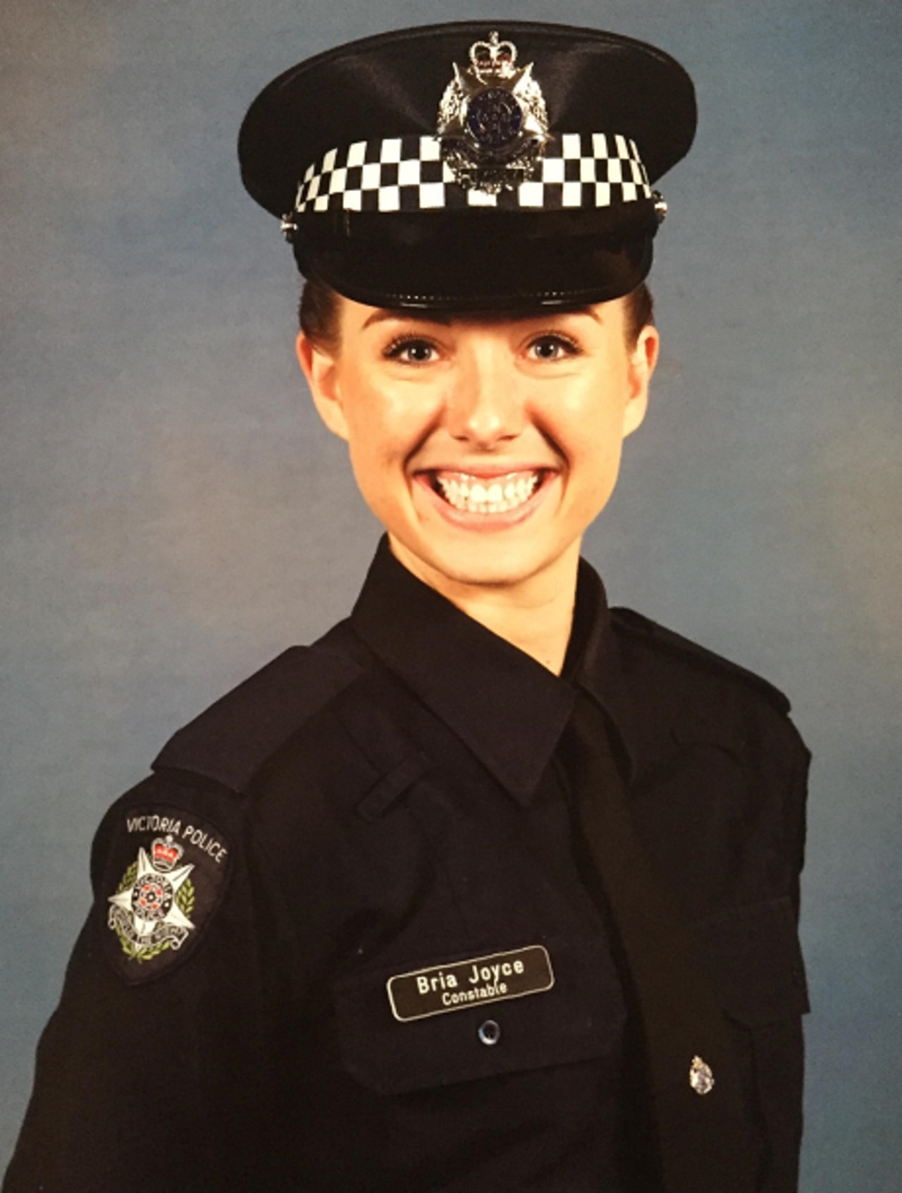 Senior Constable Bria Joyce has been identified as one of the two people who sadly died in a collision at Red Cliffs overnight. Picture supplied from Victoria Police.
