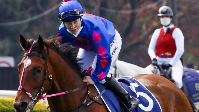 Ellen Hennessy (pictured) rides Rejoiced for trainer Annabel Neasham. Picture: Getty Images