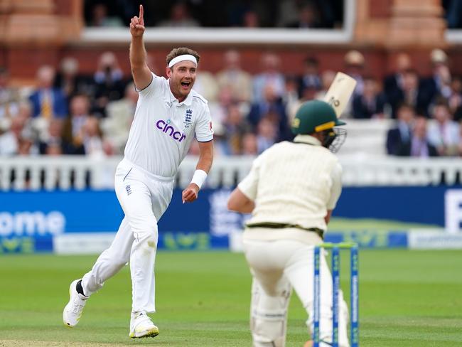 Stuart Broad has tormented Marnus Labuschagne this series. Picture: Mike Egerton/PA Images via Getty Images