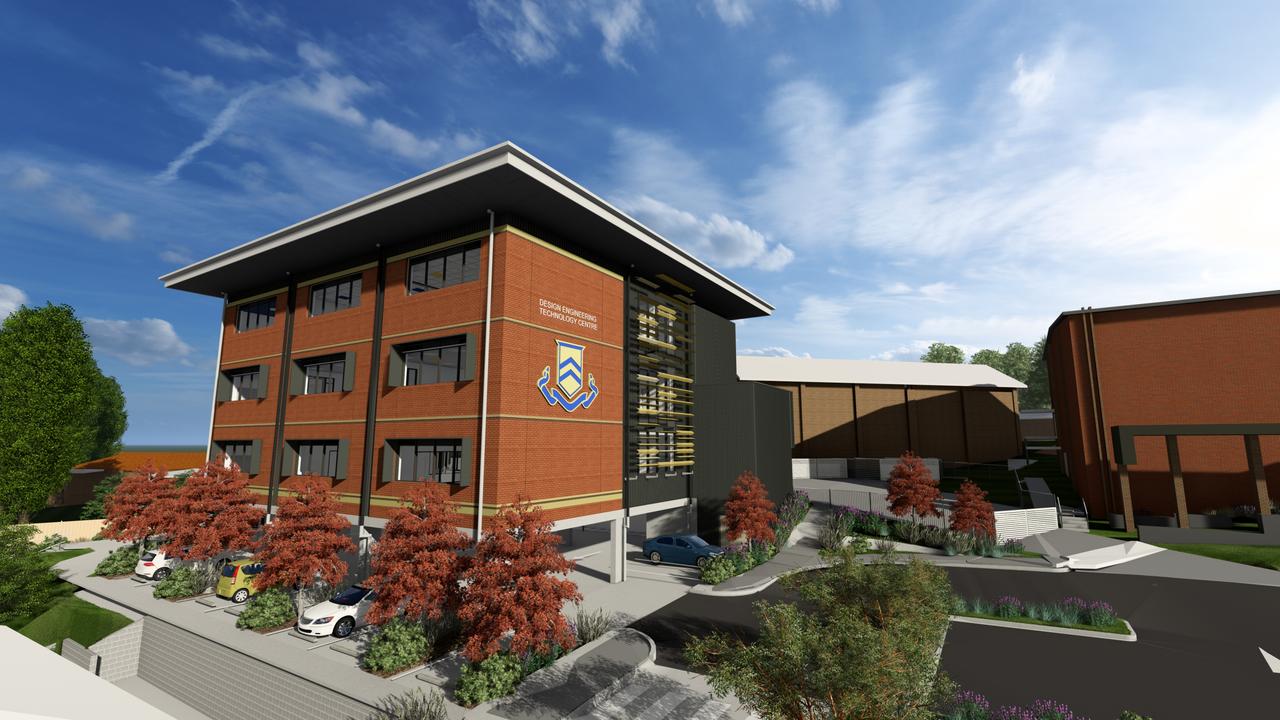 Concept art of Toowoomba Grammar School's new TGS Design, Engineering and Technology Centre, which is now under construction.