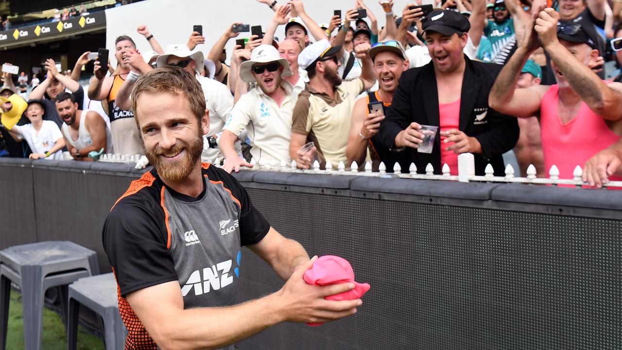 New Zealand captain Kane Williamson spoke to fans after the MCG defeat.