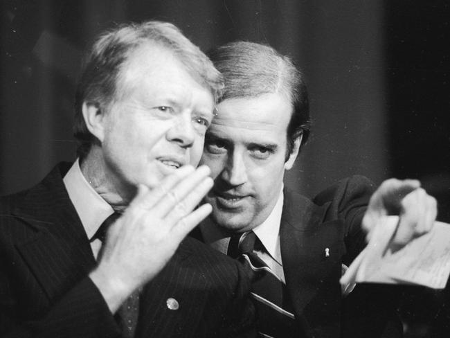 Joe Biden (then a Delaware Senator) with Jimmy Carter at a fundraiser during Carter’s Presidency.