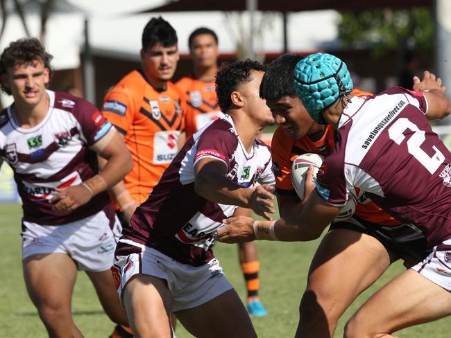 Pictured at the Burleigh Bears home Ground at Miami during the Mal Meninga cup Burleigh Player NoBrisbane Player NoPic Mike BatterhamPictured at the Burleigh Bears home Ground at Miami during the Mal Meninga cup Burleigh Player No2Brisbane Player No8Pic Mike Batterham