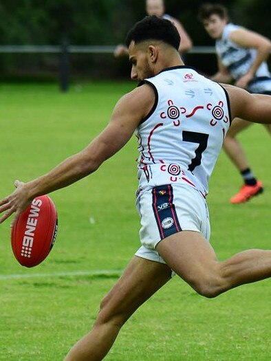 Pooraka's Frank Timpano in action. Picture: Robert Chapman