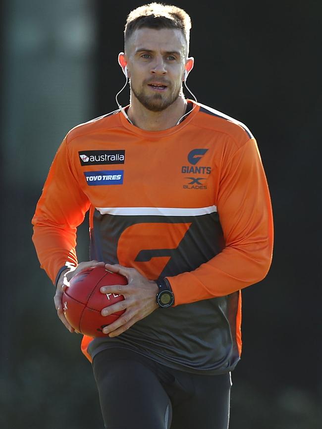 Brett Deledio at GWS training.