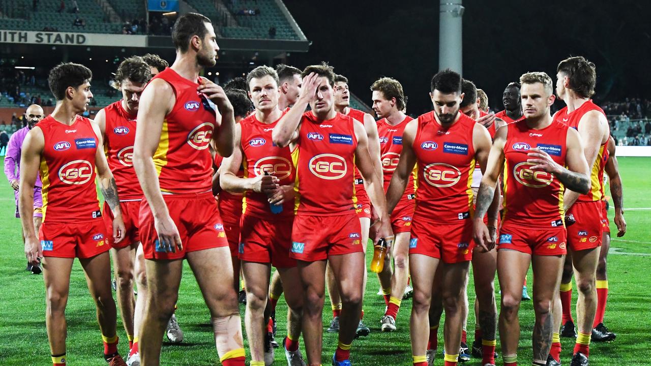 Gold Coast’s loss to Port Adelaide last Sunday put a big dent in its finals hopes. Picture: Getty Images