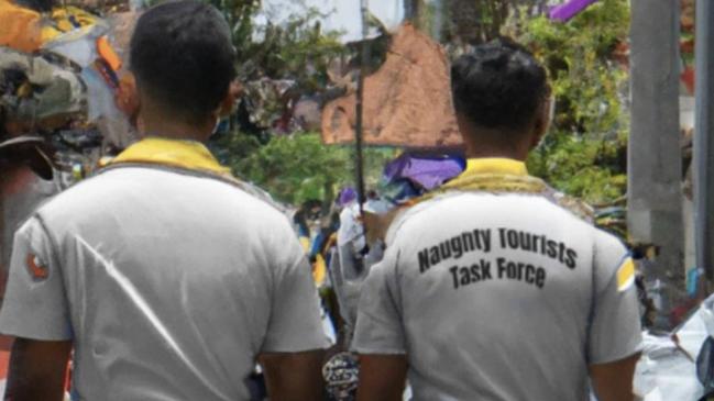 Bali’s law enforcement unit, The Naughty Tourists patrol. Picture: Supplied