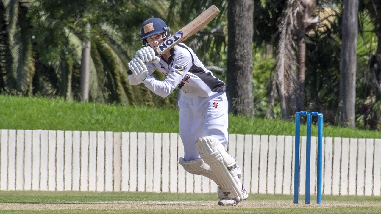 Harrison Tzannes bats for Magpies. Picture: Nev Madsen