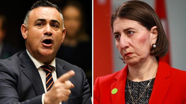 NSW Coalition showdown ... Nationals leader John Barilaro (left) and Premier Gladys Berejiklian.