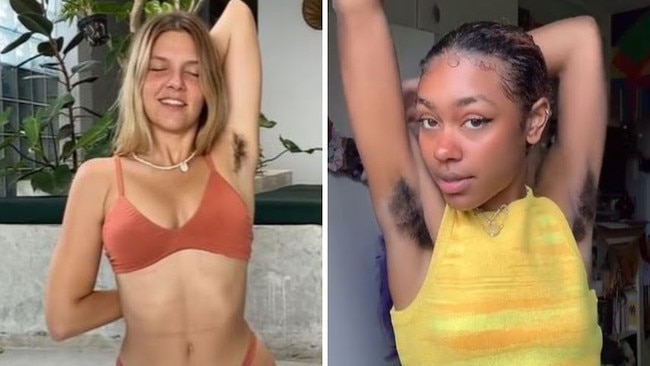 The hairy trend is taking over amongst Generation Z. Picture: TikTok