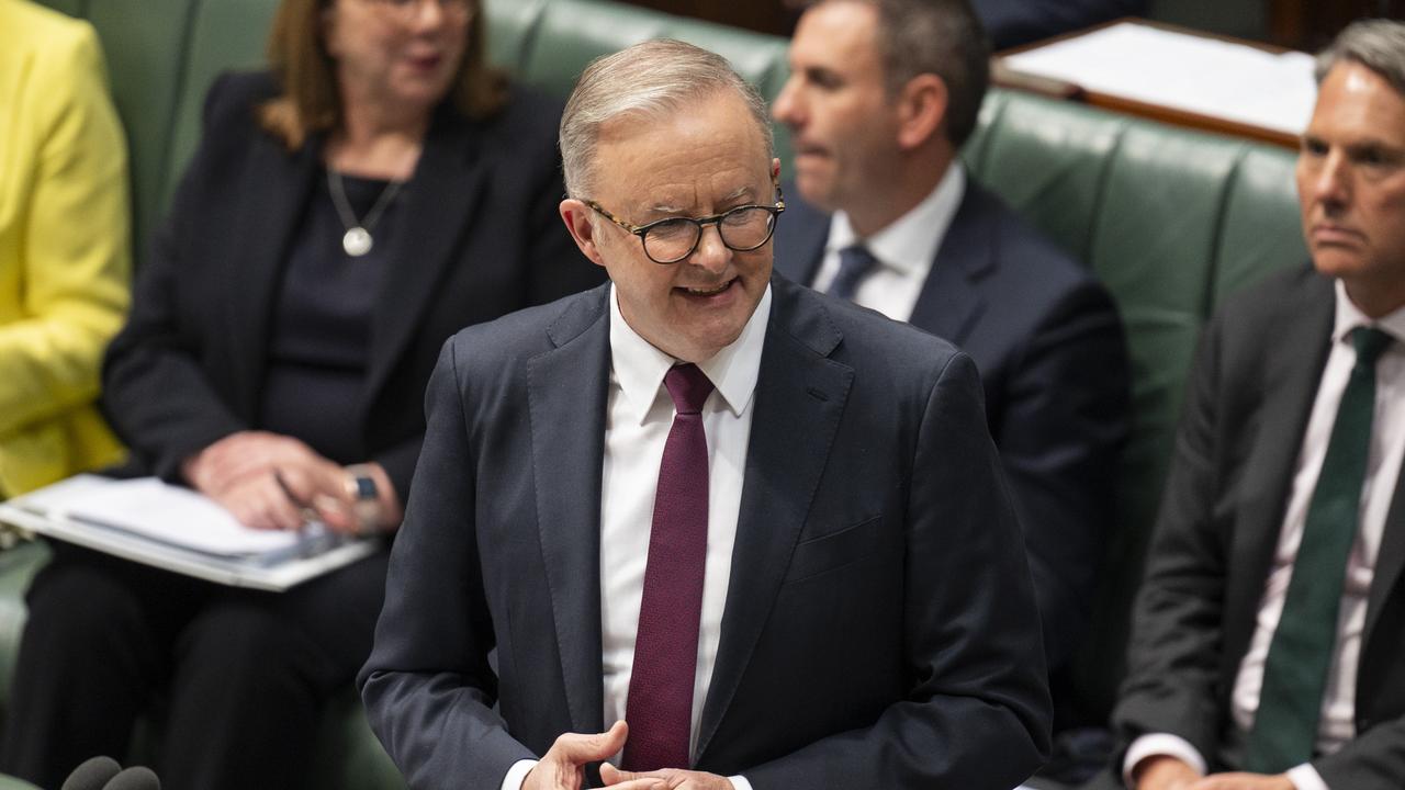 Mr Albanese was questioned about his commitment to treaty and truth during question time. Picture: NCA NewsWire / Martin Ollman