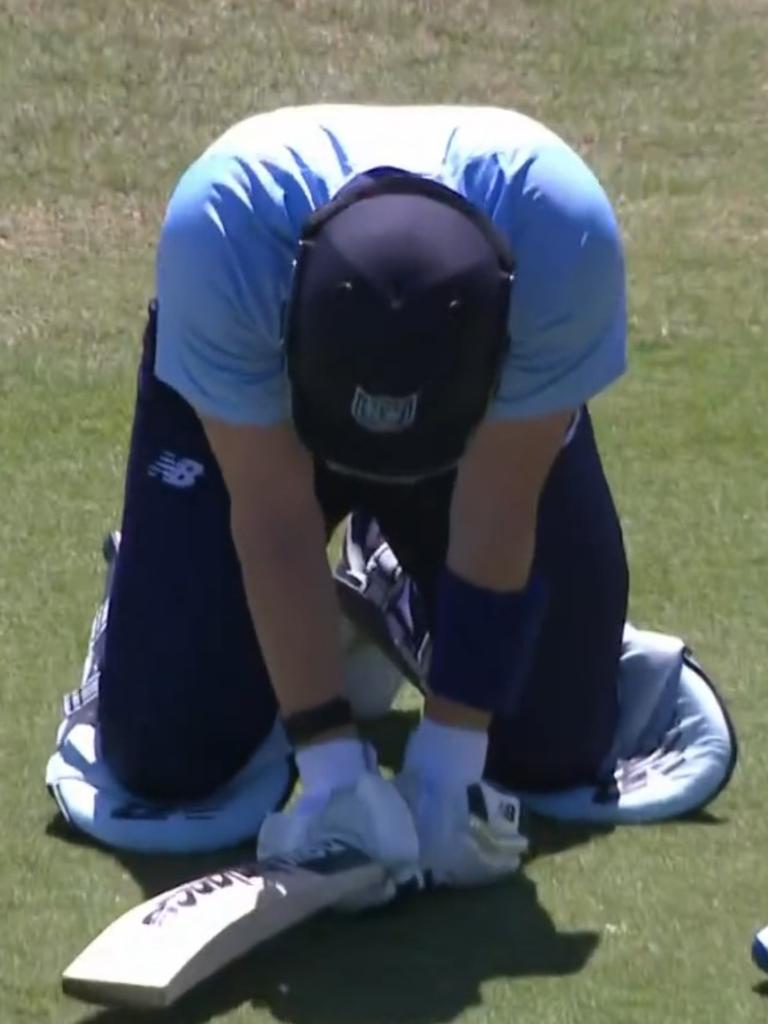 Smith Smith was brought to his knees. Photo: Fox Sports