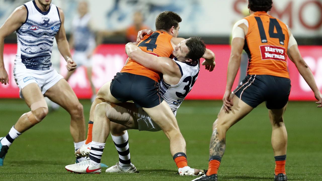 Toby Greene faced the AFL Appeals Board on Thursday in a marathon hearing. (Photo by Darrian Traynor/Getty Images)