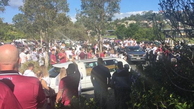 The funeral of Navar Herbert at Nerang Bulls Rugby Union club.