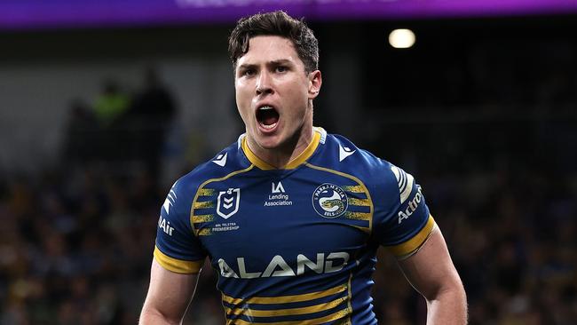 Mitchell Moses celebrated his 28th birthday with a big win by the Eels. Picture: Cameron Spencer/Getty Images