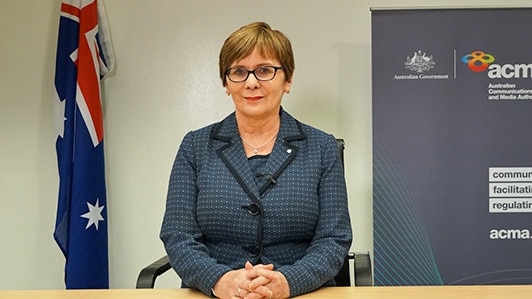 Australian Communications and Media Authority chair Nerida O'Loughlin. Picture: Twitter.