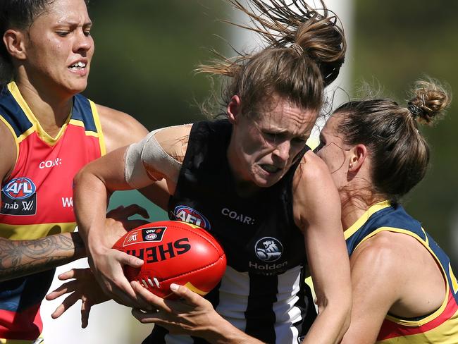 Collingwood’s Alicia Eva has attracted interest from rival clubs. Picture: Wayne Ludbey