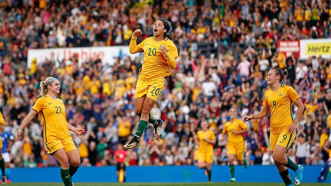 Sam Kerr featured in Nike’s ‘Crazy’ ad. Picture: Getty