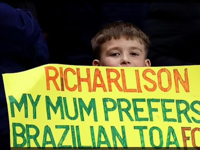 Kid's sign at Spurs game