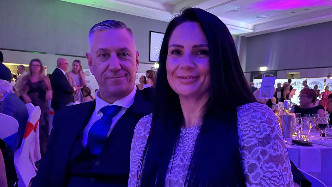 Nathan Murphy and Kristin Marvin at the Metropolitan Caloundra Surf Life Saving Club 90th Anniversary Gala Ball.